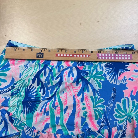 Lilly Pulitzer Luxletic UPF 50+ Emalee Ruffled Jet Stream Skort Women's Large - Picture 9 of 11